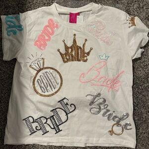 Queen of Sparkles bride all over tee